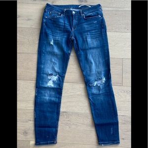 ZARA Denim cropped distressed jeans. 10